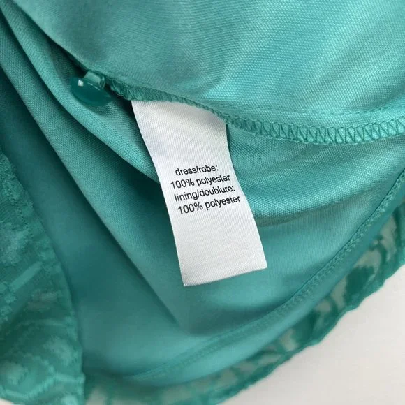 Maurices Womens Sz Large Green Diamond Textured Slit Long Sleeve Knee Length - Picture 5 of 6